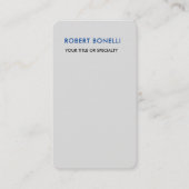 Einzigartiges, modernes Platingrau Minimalistisch Visitenkarte (Vorderseite)