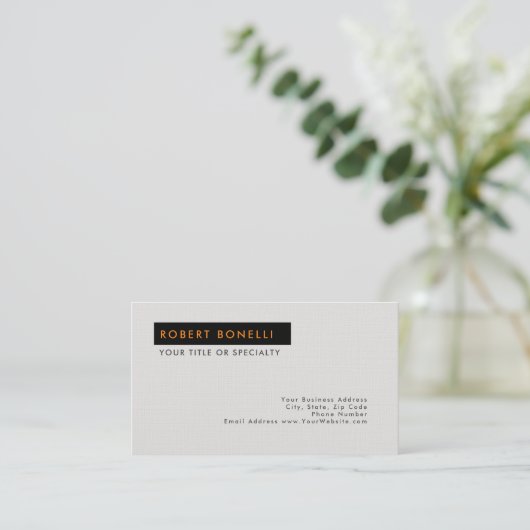 Einzigartiges, modernes Platingrau Minimalistisch Visitenkarte (Stehend Vorderseite)