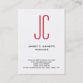 Einzigartiges, modernes, schlichtes Monogramm Visitenkarte (Vorderseite)