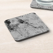 Einzigartiges, modernes Schwarz-Grau-Abstraktes Ku Getränkeuntersetzer (Linke Seite)