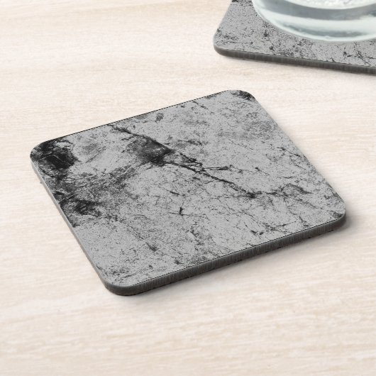 Einzigartiges, modernes Schwarz-Grau-Abstraktes Ku Getränkeuntersetzer (Linke Seite)