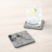 Einzigartiges, modernes Schwarz-Grau-Abstraktes Ku Getränkeuntersetzer (Rechte Seite)