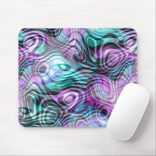 Einzigartiges modernes stilvolles Marmorschwirl Ku Mousepad