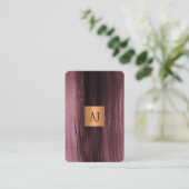 Einzigartiges, modernes und mit Monogramm Gold Visitenkarte (Stehend Vorderseite)