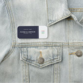 Einzigartiges modernes und modernes Indigoblau Namensschild (Beispiel)