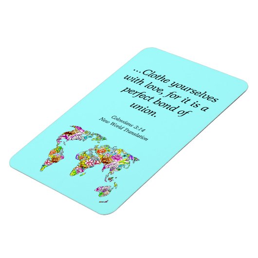 Einzigartiges, modernes Zitat der Blumenbibel Magnet (Linke Seite)