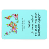 Einzigartiges, modernes Zitat der Blumenbibel Magnet (Horizontal)