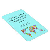 Einzigartiges, modernes Zitat der Blumenbibel Magnet (Rechte Seite)