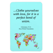 Einzigartiges, modernes Zitat der Blumenbibel Magnet (Vertikal)