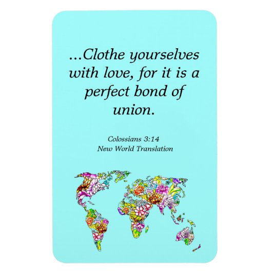 Einzigartiges, modernes Zitat der Blumenbibel Magnet (Vertikal)