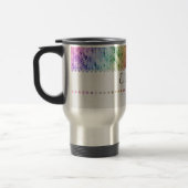 Einzigartiges modisches Aquarell-Monogramm Reisebecher (Links)