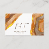 Einzigartiges Monogramm Abstrakt Boho Terracotta G Visitenkarte (Vorderseite)