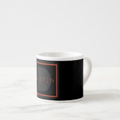 Einzigartiges Monogramm Espressotasse (Vorderseite Rechts)