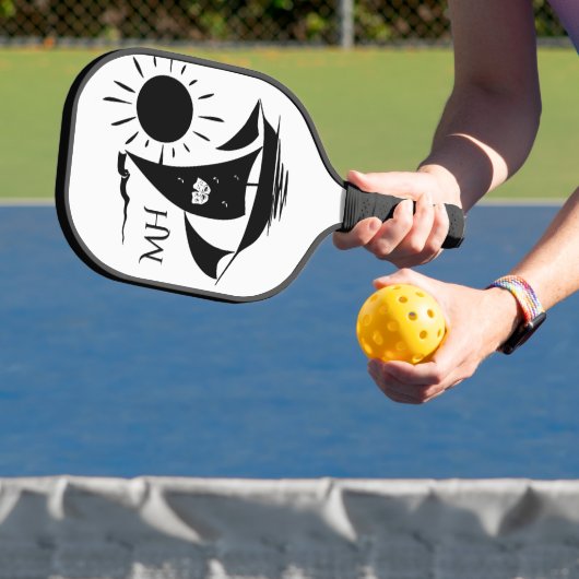 Einzigartiges Monogramm für das Whimsical Theater  Pickleball Schläger (InSitu)
