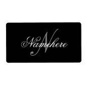 Einzigartiges Monogramm für Personalisierte Schwar (Vorne)