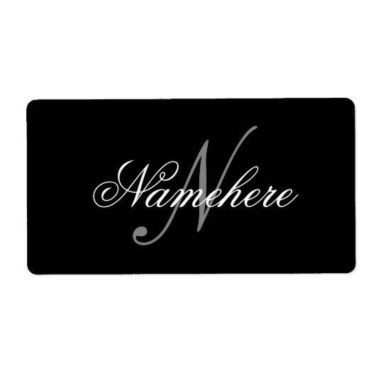 Einzigartiges Monogramm für Personalisierte Schwar (Vorne)