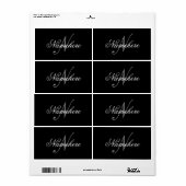 Einzigartiges Monogramm für Personalisierte Schwar (Vorne)