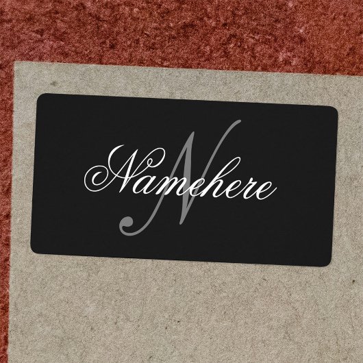 Einzigartiges Monogramm für Personalisierte Schwar