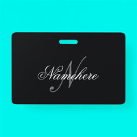 Einzigartiges Monogramm für Personalisierte Schwar