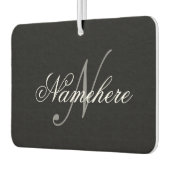 Einzigartiges Monogramm für Personalisierte Schwar Autolufterfrischer (Links)