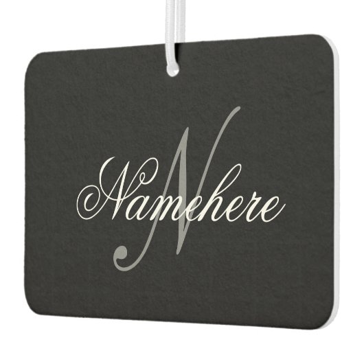 Einzigartiges Monogramm für Personalisierte Schwar Autolufterfrischer (Links)