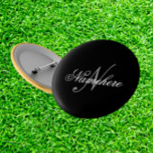 Einzigartiges Monogramm für Personalisierte Schwar Button