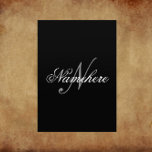 Einzigartiges Monogramm für Personalisierte Schwar Flyer<br><div class="desc">Personalisiertes Einzigartiges Monogramm-Design für jeden.</div>