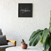 Einzigartiges Monogramm für Personalisierte Schwar