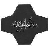 Einzigartiges Monogramm für Personalisierte Schwar Fußball (Flach)