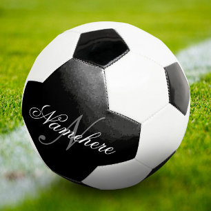 Einzigartiges Monogramm für Personalisierte Schwar Fußball