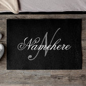 Einzigartiges Monogramm für Personalisierte Schwar Fußmatte