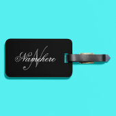 Einzigartiges Monogramm für Personalisierte Schwar Gepäckanhänger