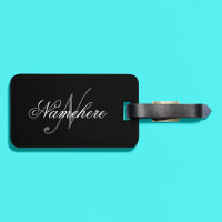 Einzigartiges Monogramm für Personalisierte Schwar