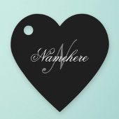 Einzigartiges Monogramm für Personalisierte Schwar Geschenkanhänger