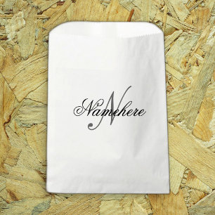 Einzigartiges Monogramm für Personalisierte Schwar Geschenktütchen