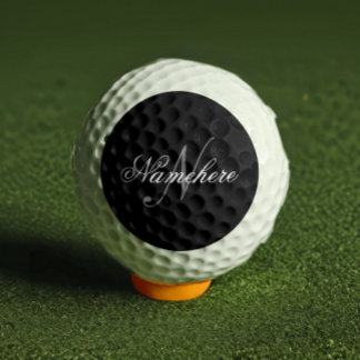 Einzigartiges Monogramm für Personalisierte Schwar Golfball