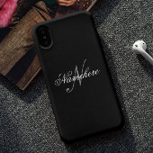 Einzigartiges Monogramm für Personalisierte Schwar iPhone Hülle