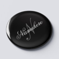 Einzigartiges Monogramm für Personalisierte Schwar