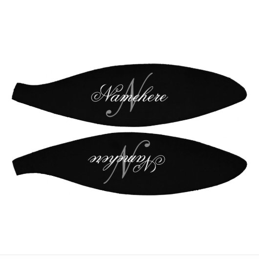 Einzigartiges Monogramm für Personalisierte Schwar Mini Basketball (Panele)