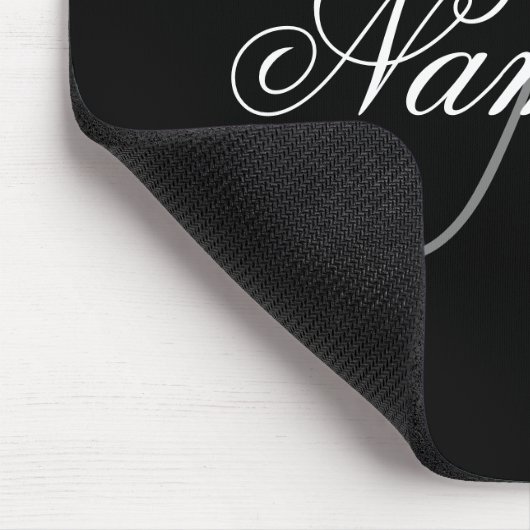 Einzigartiges Monogramm für Personalisierte Schwar Mousepad (Ecke)
