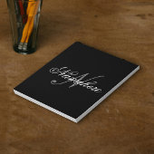 Einzigartiges Monogramm für Personalisierte Schwar Notizblock