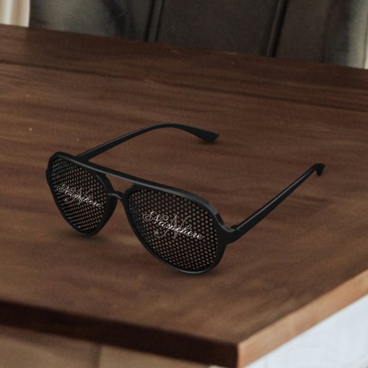 Einzigartiges Monogramm für Personalisierte Schwar Partybrille