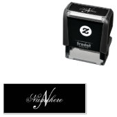 Einzigartiges Monogramm für Personalisierte Schwar Permastempel (Beispiel)