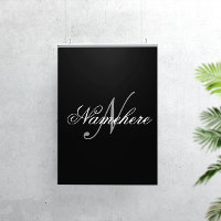 Einzigartiges Monogramm für Personalisierte Schwar