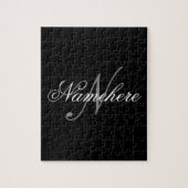 Einzigartiges Monogramm für Personalisierte Schwar Puzzle (Vertikal)