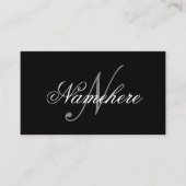 Einzigartiges Monogramm für Personalisierte Schwar Rabattkarte (Vorderseite)