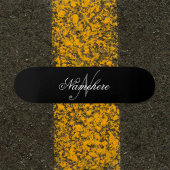 Einzigartiges Monogramm für Personalisierte Schwar Skateboard