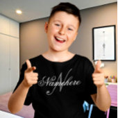 Einzigartiges Monogramm für Personalisierte Schwar T-Shirt