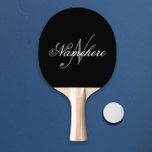 Einzigartiges Monogramm für Personalisierte Schwar Tischtennis Schläger<br><div class="desc">Personalisiertes Einzigartiges Monogramm-Design für jeden.</div>