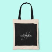 Einzigartiges Monogramm für Personalisierte Schwar